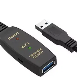 Techut 15 Metre Micro USB 3.0 Active Extension Cable With Repeater Booster Signal Amplifier Chipset Black for Digital Camera, Webcam, Dvr, Printer Scanner image 2