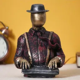 eCraftIndia Man with Hat playing Piano Decorative Statue-28