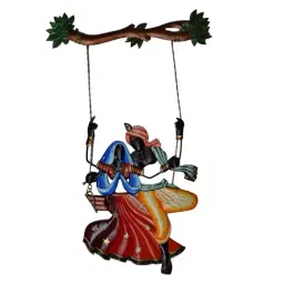 eCraftIndia Radha Krishna on Swing Wall Hanging-image-60