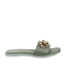 Mochi Women's Olive Green Casual Sandals-image-16