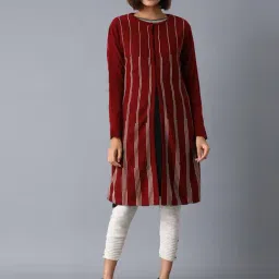 W Red Striped Cardigan-image-61