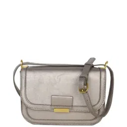 Caprese Grey Solid Medium Sling Handbag-7