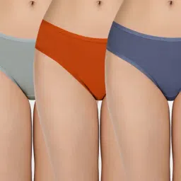Amante Multicolor Cotton Bikini Panty (Pack of 3)-image-62