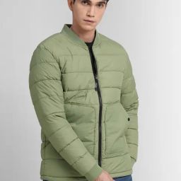 Jack & Jones Oil Green Regular Fit Quilted Jacket-image-36