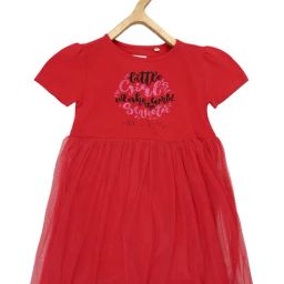 Allen Solly Kids Red Graphic Print Frock-image-99