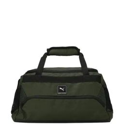 Puma Dark Olive Polyester Solid Duffle Bag-image-80