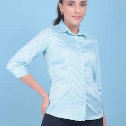 Crimsoune Club Blue Printed Shirt-image-91