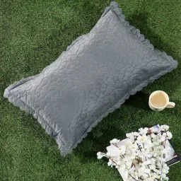 Hosta Homes Velvet Fabric Laser Cut Pillow Cover Pack Of 1 By Hosta Homes-image-80
