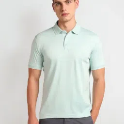 Arrow Blue Cotton Regular Fit Polo T-Shirt-picture-36