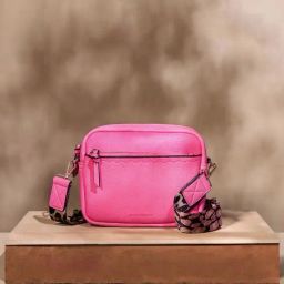 Accessorize London Pink Faux Leather Solid Sling Handbag-image-49