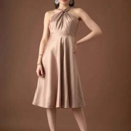 Mabish By Sonal Jain Beige A-Line Dress-image-61