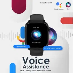 AeoFit Atlas SmartWatch with 1.8 inch Display & Bluetooth Calling (Black Strap) image 2