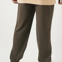 Bewakoof Brown Regular Fit Self Pattern Trackpants image 2