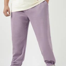 Bewakoof Purple Relaxed Fit Trackpants-image-93