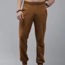 Roadster Men Brown Solid Joggers-image-78