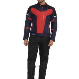 Royal Enfield Windfarer V2 Navy Regular Fit Self Design Biker Jacket image 5