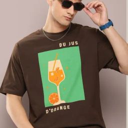 Dillinger Brown Cotton Loose Fit Printed T-Shirt-image-5