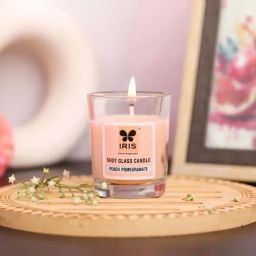 IRIS Peach Home Fragrances Peach Pomogranate Shot Glass Candle - Set of 5-70
