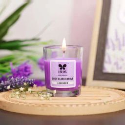 IRIS Purple Home Fragrances Lavender Shot Glass Candle - Set of 5-21