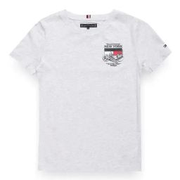 Tommy Hilfiger Light Grey Regular Fit T-Shirt-image-86