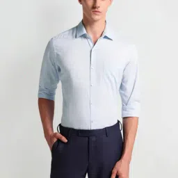 Arrow Blue Slim Fit Striped Shirt-picture-45