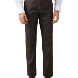 Park Avenue Dark Grey Polyviscose Slim Fit Formal Trosuers-picture-30