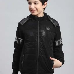 Monte Carlo Kids Black Printed Full Sleeves Jacket-image-101