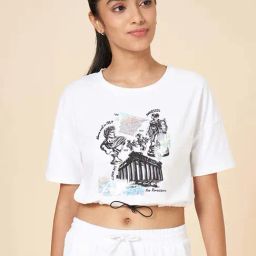 Coolsters by Pantaloons Girls Bright White Cotton Printed T-Shirts-picture-29