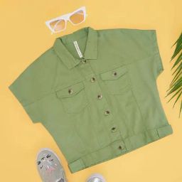 Pantaloons Junior Girls Mistletoe Cotton Solid Casual Tops & Tees-image-84
