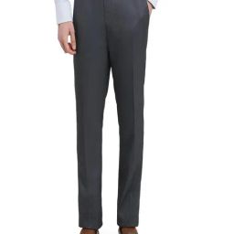 Park Avenue Light Blue Polyviscose Slim Fit Formal Trosuers-picture-28