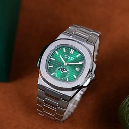 Sylvi Men Patterned Dial & Stainless Steel Straps Analogue Multi Function Watch-17
