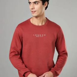 Byford By Pantaloons Red Cotton Regular Fit Printed Sweatshirt-picture-27