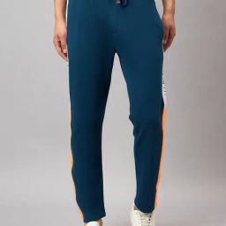 Club York Blue Regular Fit Colour Block Trackpants-image-17
