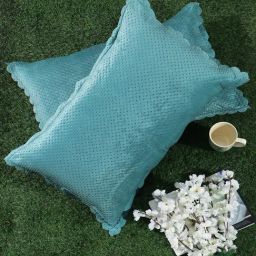 Hosta Homes Velvet Fabric Laser Cut Pillow Cover Pack Of 2 By Hosta Homes-image-53
