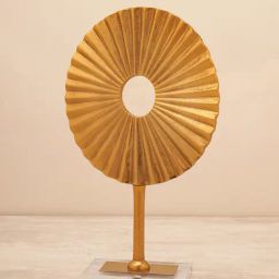 Pure Home and Living Gold Metal Textured Decor Objects-image-58