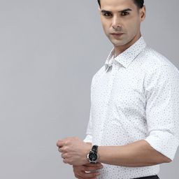 Park Avenue Slim Fit Opaque Floral Printed Formal Shirt-picture-4