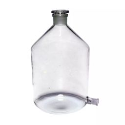 ABGIL Aspirator Bottle with GL 45 Screw Cap and Tubulation 20 L Transparent Borosilicate Glass, BTL-82-11-7