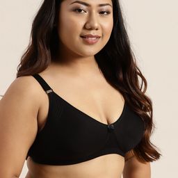 Sztori Plus Size Black Solid Non-Wired Non Padded Everyday Bra SZ-BRA-708A-image-67