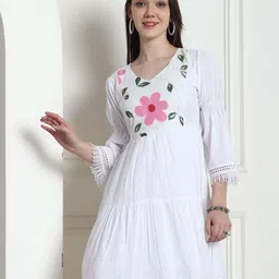 Roly Poly Women Floral Printed Flared Sleeves Empire Mini Dress-picture-17