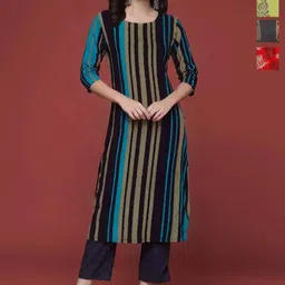 Anouk Rustic Women Pack Of 3 Ethnic Motifs Printed Crepe Kurta-42