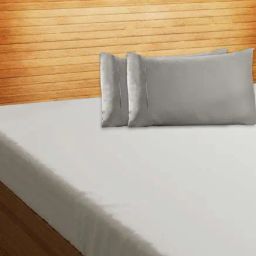 Maspar Light Grey 100% Cotton 200 TC Pillow Covers - Set of 2-image-94