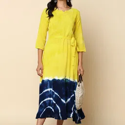 CORSICA Women Abstract Printed A-Line Midi Dress-picture-13