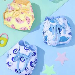 Snugkins 100% Cotton Printed Nappies Size 2 Pack of 3 - Multicolor-image-66