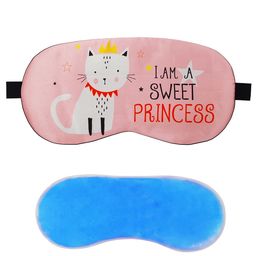Jenna Princess Pink Printed Sleeping Eye Mask With Cooling Gel - Pink-image-73