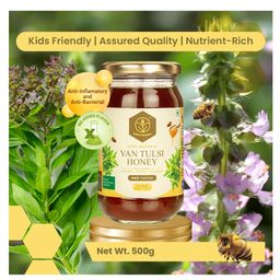 Shiva Organic Van Tulsi Honey NMR Tested 100% Natural Healthy and Pure No Added Sugar Flavour Unadulterated Sourced Ethically from Vantulsi Flower - 500 g-26