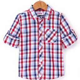 Babyhug Cotton Woven Full Sleeves Checks Shirt- Multicolor-image-73