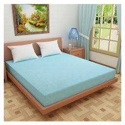 DREAM CARE Cotton Feel Terry   Ultra Soft Waterproof Mattress Protector- Blue-image-90