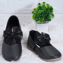 Mine Sole Bow Detailed Ballerinas - Black-image-51