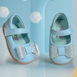 KazarMax Glittery Bow Applique Ballerinas - Blue-picture-33