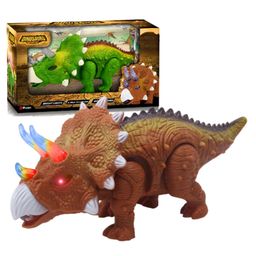 Bunie Walking Dinosaur Toy with Flashing Lights and Sound - Brown-16